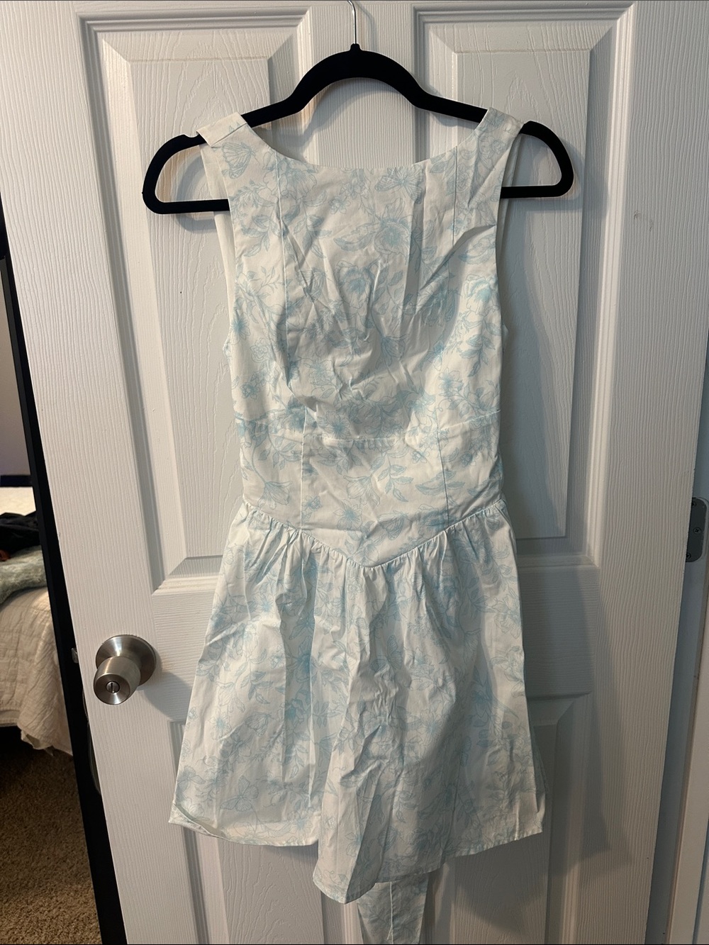 Wild Fable Light Blue Backless Floral Sundress